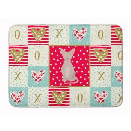 Carolines Treasures 19 x 27 in. Minskin Cat Love Machine Washable Memory Foam Mat CK5770RUG